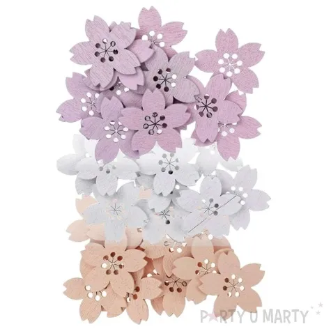 ozdoba drewniana kwiatki titanum 36 szt