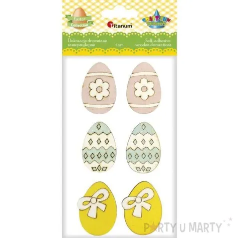 ozdoba drewniana wielkanoc pisanki titanum 12 szt