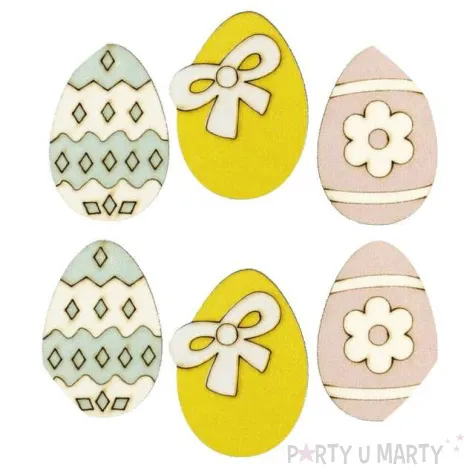 ozdoba drewniana wielkanoc pisanki titanum 6 szt