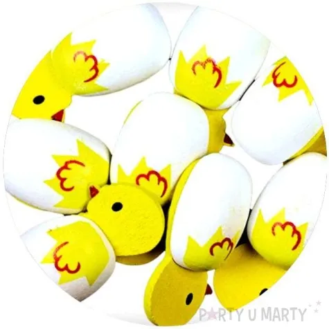 ozdoba drewniana wielkanoc pisklaki titanum 12 szt