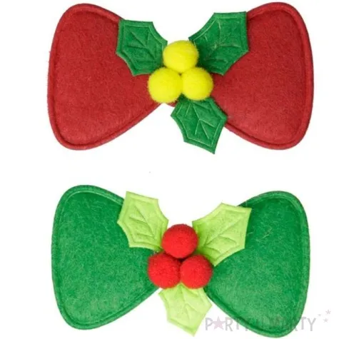 ozdoba filcowa boze narodzenie kokardy titanum 6 szt