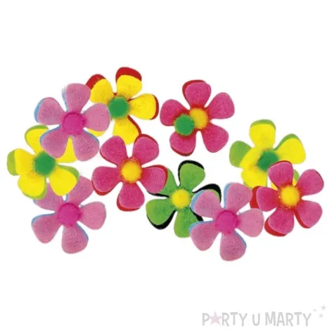 ozdoba filcowa kwiatki mix titanum 10 szt