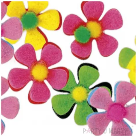 ozdoba filcowa kwiatki mix titanum 10 szt