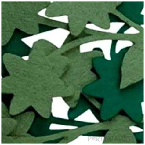 ozdoba filcowa kwiatki zielone titanum 4 szt