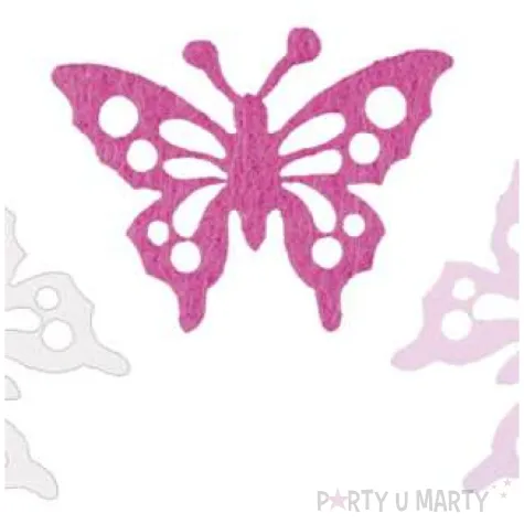 ozdoba filcowa motyle rozowe titanum 36 szt