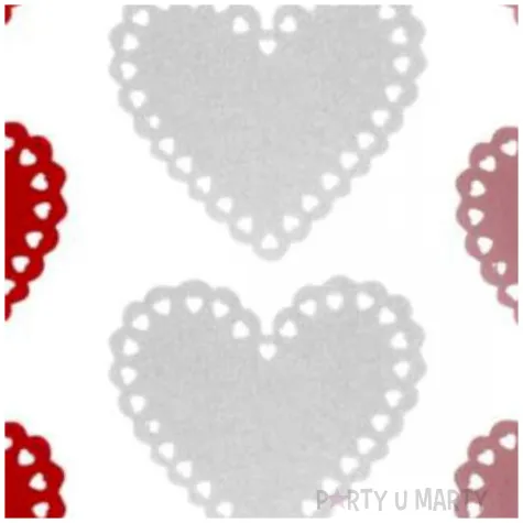 ozdoba filcowa serca ze zdobiona krawedzia titanum 8 szt