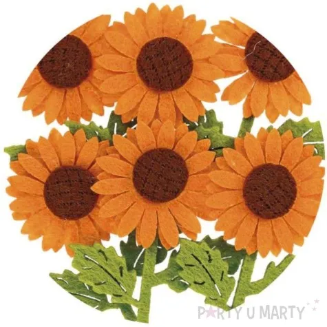 ozdoba filcowa sloneczniki titanum 6 szt