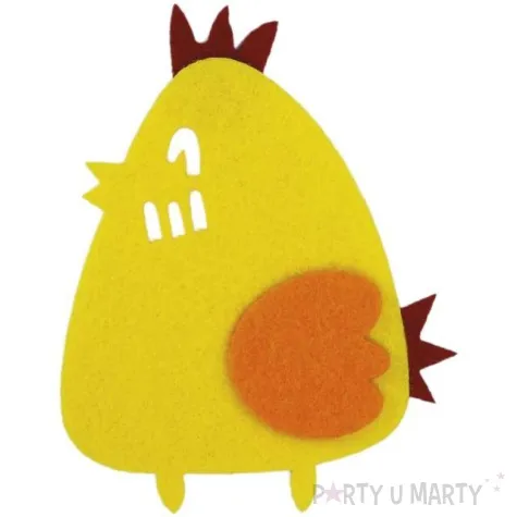 ozdoba filcowa wielkanoc kura mix titanum 9 4 cm 3 szt