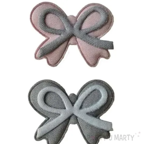 ozdoba materialowa kokardki eleganckie szare titanum 8 szt