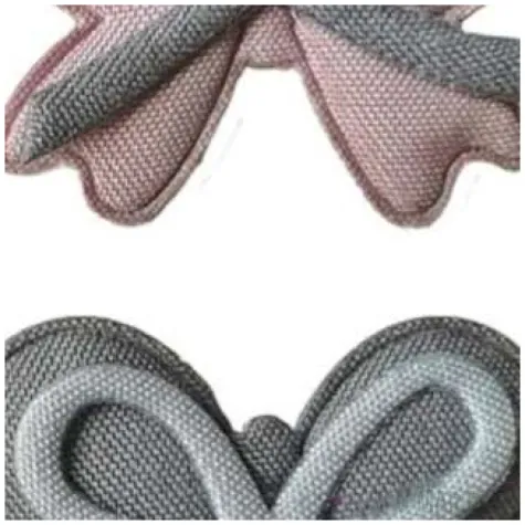 ozdoba materialowa kokardki eleganckie szare titanum 8 szt