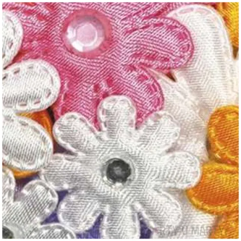 ozdoba materialowa kwiatki mix titanum 15 szt