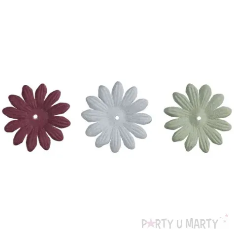 ozdoba materialowa kwiatki mix titanum 40 mm 6 szt
