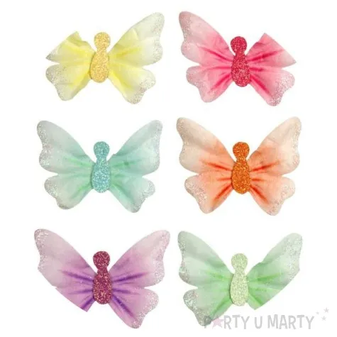 ozdoba materialowa motylki titanum 6 szt