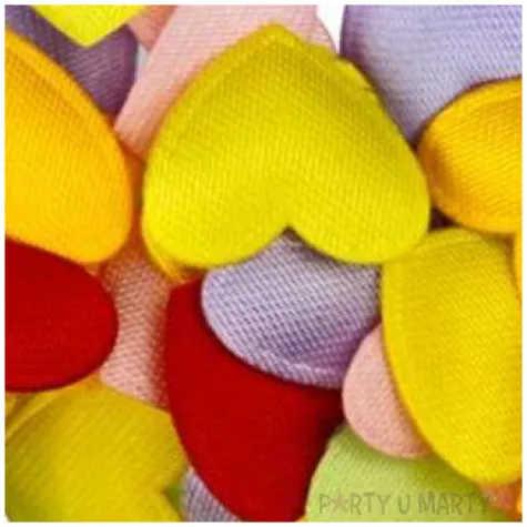 ozdoba materialowa serduszko materialowe mix titanum 80 szt