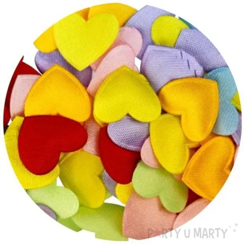 ozdoba materialowa serduszko materialowe mix titanum 80 szt