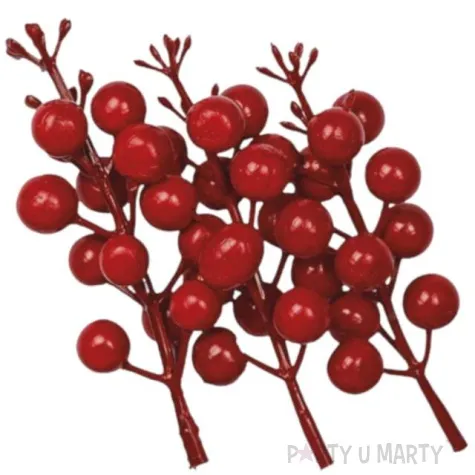 ozdoba na piku winobluszcz czerwony titanum 3 szt