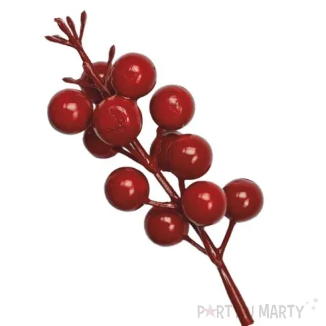 ozdoba na piku winobluszcz czerwony titanum 3 szt