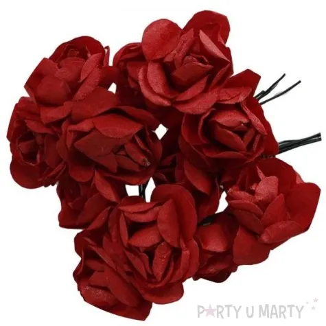 ozdoba papierowe rozyczki czerwone titanum 12 szt