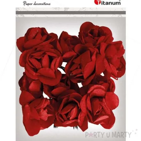 ozdoba papierowe rozyczki czerwone titanum 12 szt