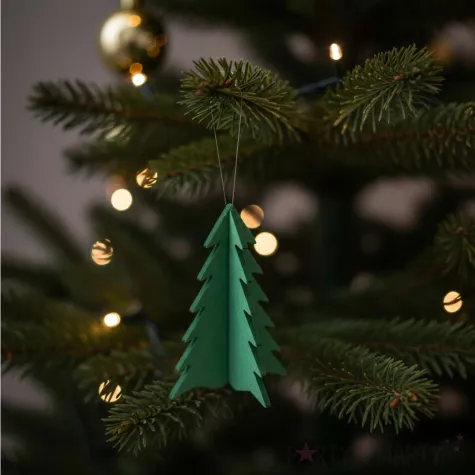 ozdoba pg3d01 pvc 2 mm choinka 3d zielona