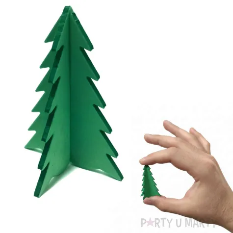 ozdoba pg3d01 pvc 2 mm choinka 3d zielona