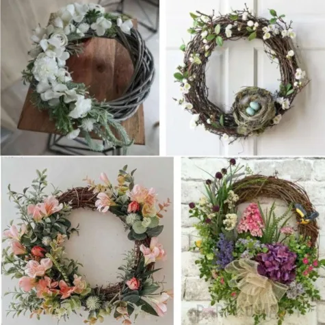 ozdoba ring rattanowy naturalny aliga 30 cm