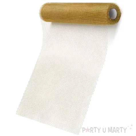 ozdobny bieznik siateczkowy dekoracja stolu na wesele urodziny glamour zloty 0 36 x 9 m