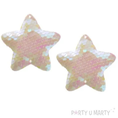 ozdoby choinkowe cekinowe gwiazdki perlowe arpex 8 cm 2 szt