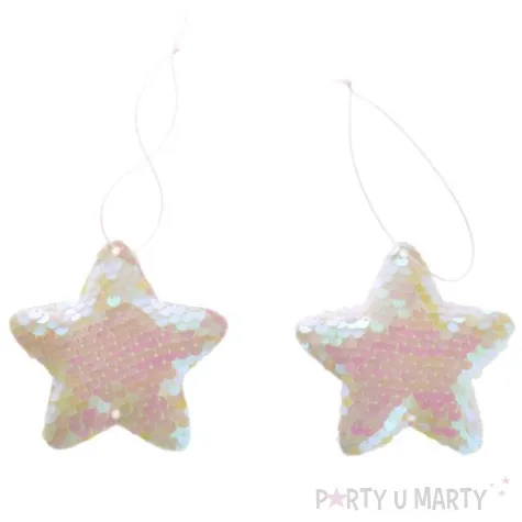 ozdoby choinkowe cekinowe gwiazdki perlowe arpex 8 cm 2 szt