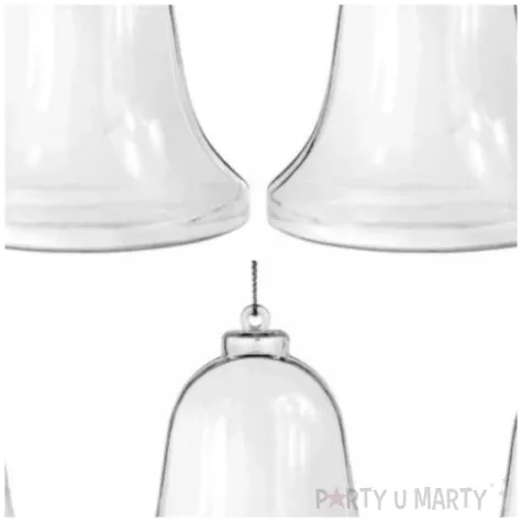 ozdoby choinkowe dzwonki akrylowe aliga 10 cm 5 szt