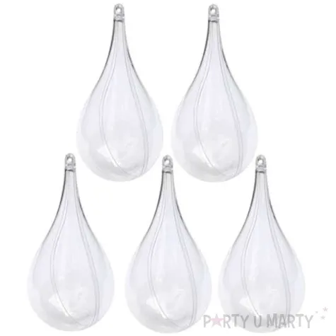 ozdoby choinkowe kropelki akrylowe aliga 18 cm 5 szt