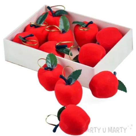 ozdoby choinkowe rajskie jabluszka flock arpex 12 szt