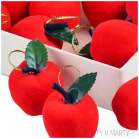 ozdoby choinkowe rajskie jabluszka flock arpex 12 szt