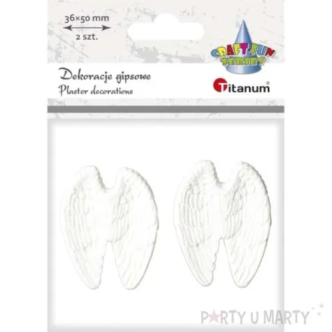 ozdoby choinkowe skrzydla anielskie bialy titanum 2 szt