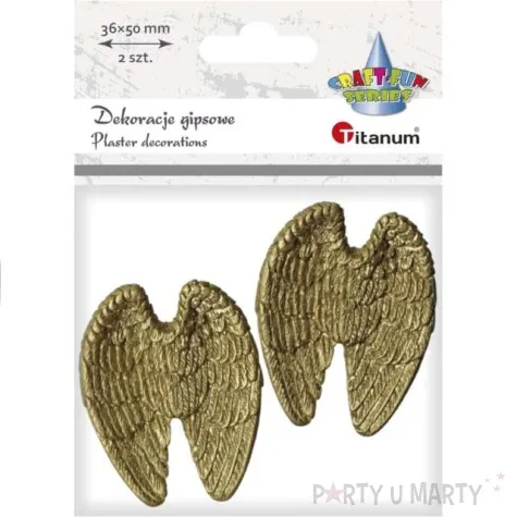 ozdoby choinkowe skrzydla anielskie zloty titanum 2 szt