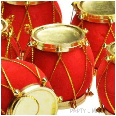 ozdoby choinkowe swiateczne bebenki arpex 6 szt