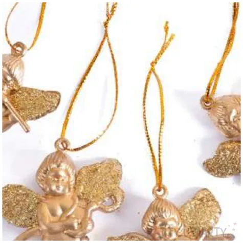 ozdoby choinkowe zlote aniolki arpex 4 szt