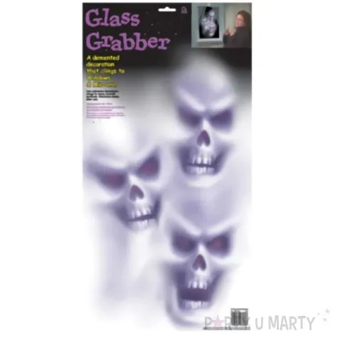 ozdoby dekoracyjne naklejki czaszki na okno amscan 3 szt