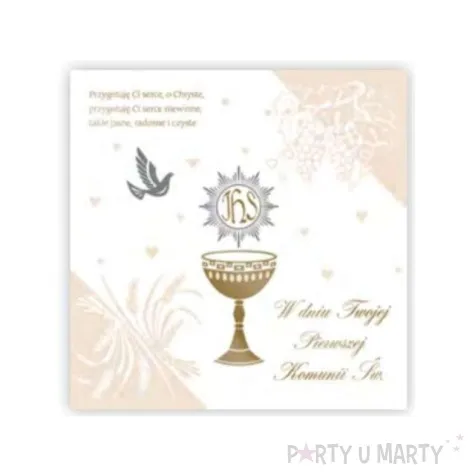 pamiatka i komunia sw hostia i golabek pol maki 15x15 cm