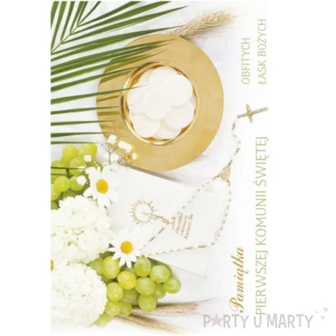 pamiatka i komunia sw hostia i ksiazeczka pol maki 17x12 cm