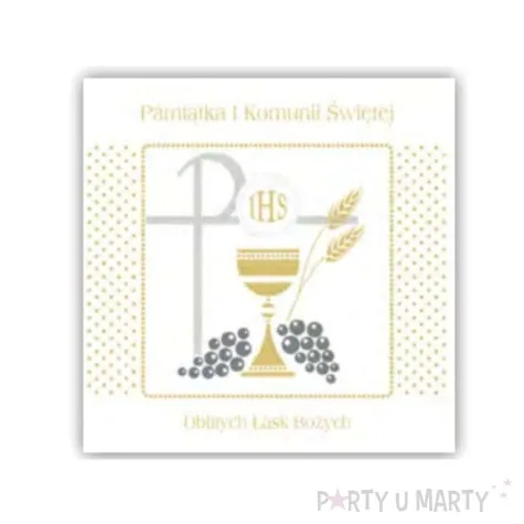pamiatka i komunia sw hostia i winogrono pol maki 15x15 cm