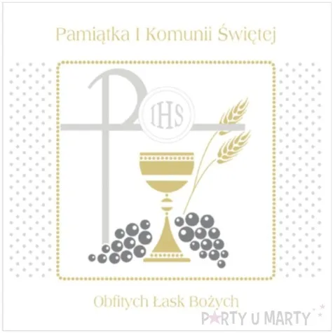 pamiatka i komunia sw hostia i winogrono pol maki 15x15 cm