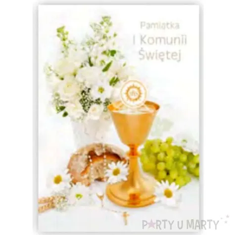 pamiatka i komunia sw kielich i chlebek pol maki 17x12 cm
