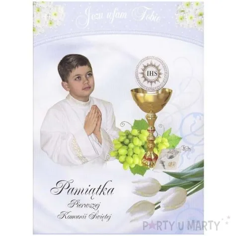 pamiatka i komunia sw z chlopcem kemis 22x15 cm