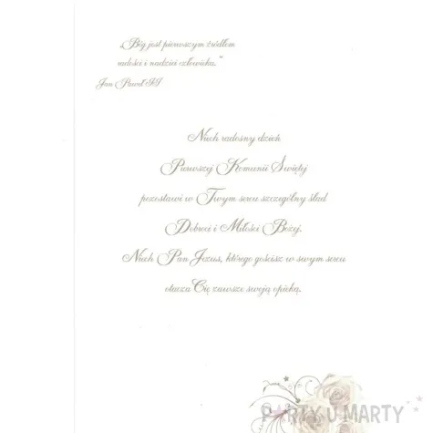 pamiatka i komunia sw z dziewczynka kemis 22x15 cm