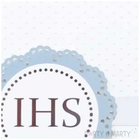 pamiatka pierwsza komunia ihs rozeta biala paw 15 4 x 15 4 cm