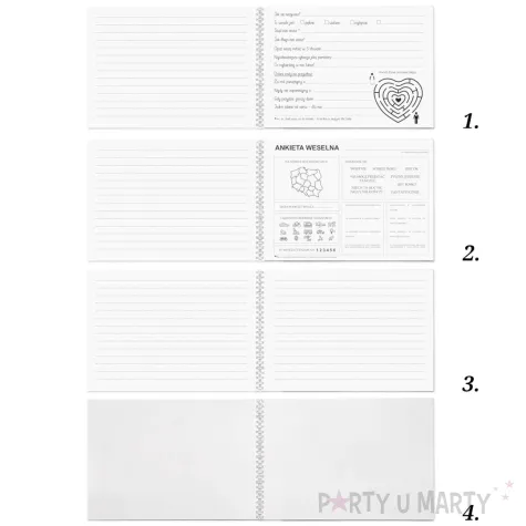 pamiatka slubu ksiega gosci weselnych album pamiatkowy zlote serce personalizacja