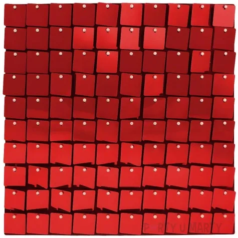 panel dekoracyjny cekinowy czarne tlo czerwony godan 30x30 cm