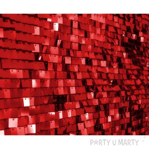 panel dekoracyjny cekinowy czarne tlo czerwony godan 30x30 cm