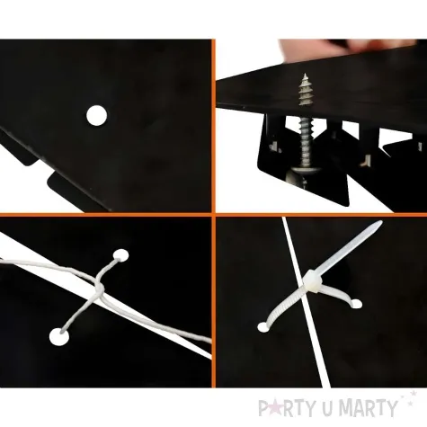 panel dekoracyjny cekinowy czarne tlo czerwony godan 30x30 cm